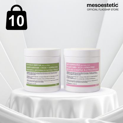 แพคคู่ PREMIUM Aqua Jelly Mask (Centella Matcha/Melatonin)