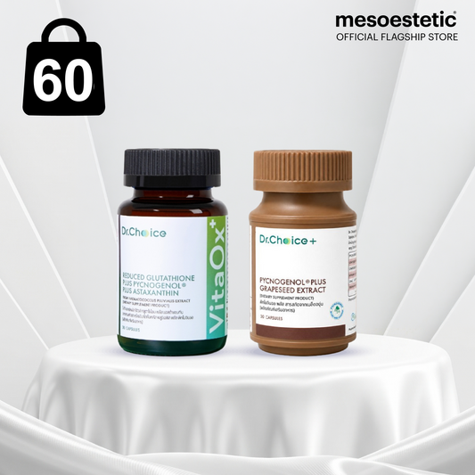 [เขียว + น้ำตาล] VitaOx+ คู่ Pycnogenol Plus Grapeseed complex